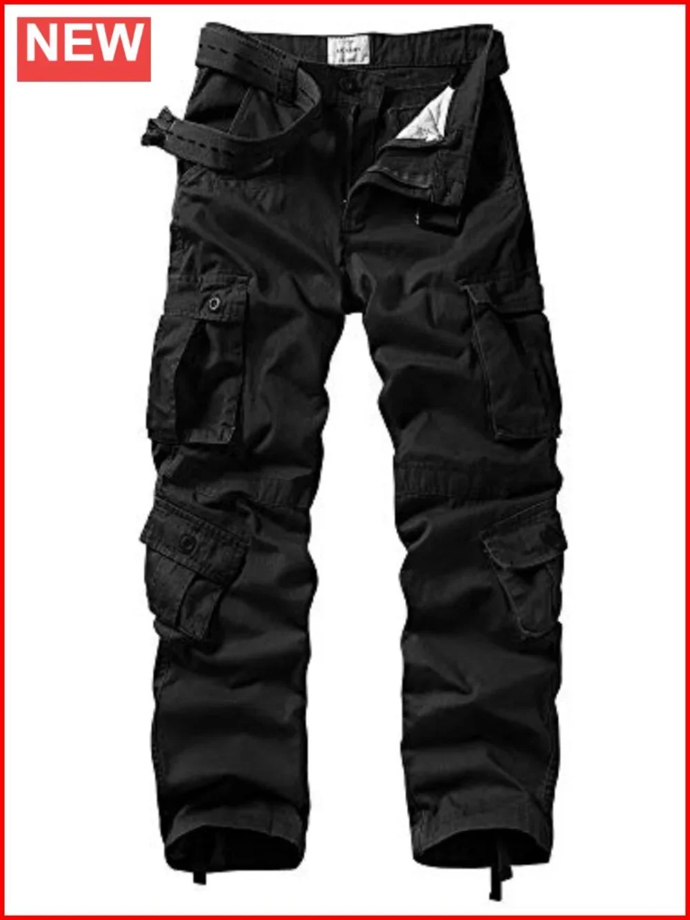 Men's Cargo Pants Multi Pockets Cotton Relaxed Fit Work Pants